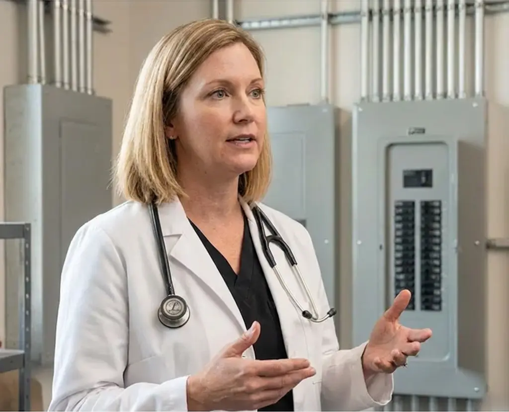 General physician in medical office